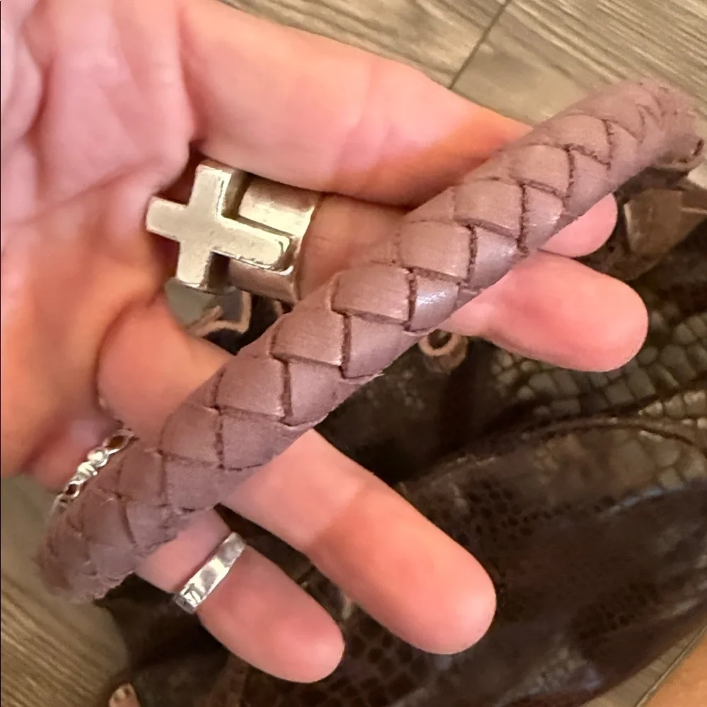 Brown Crocodile-Embossed Women's Bag